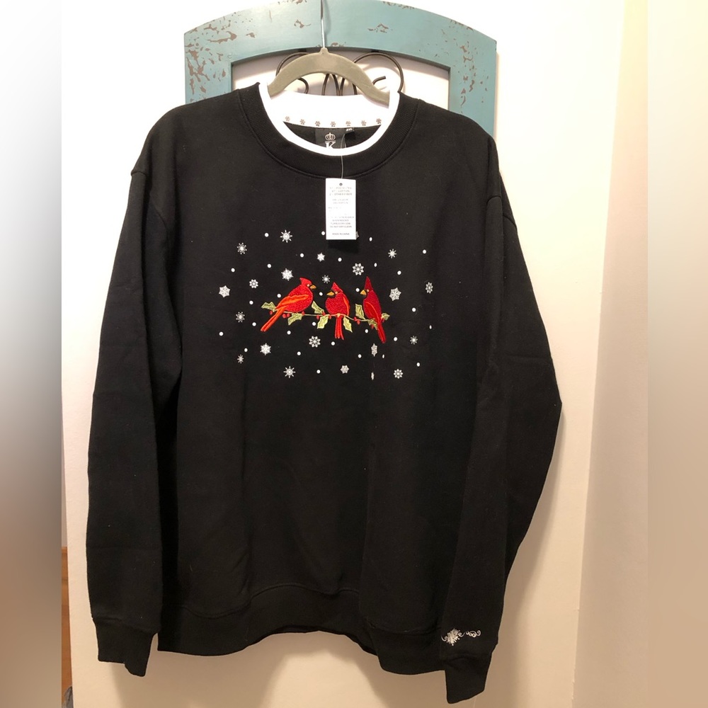 NWT Embroidered Cardinal Sweatshirt